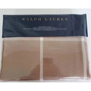 NEW Ralph Lauren Brown Modern Equestrian Duvet Cover Cashmere Size  FULL / QUEEN